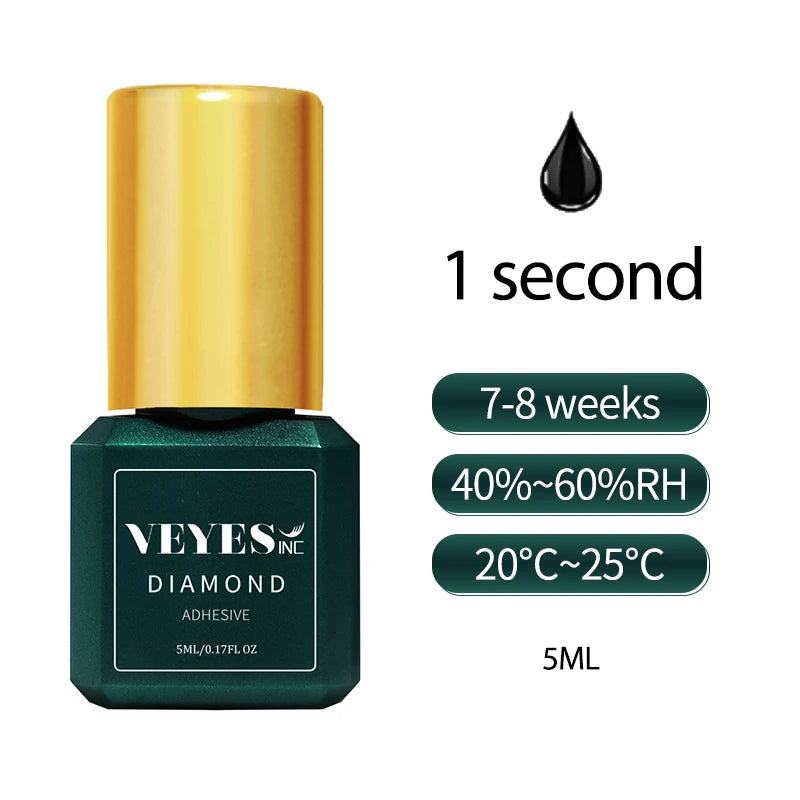 5ml Eyelash Extensions Glue  0.5 Second Fast Drying Strong Lash Adhesive 7 Weeks Retention