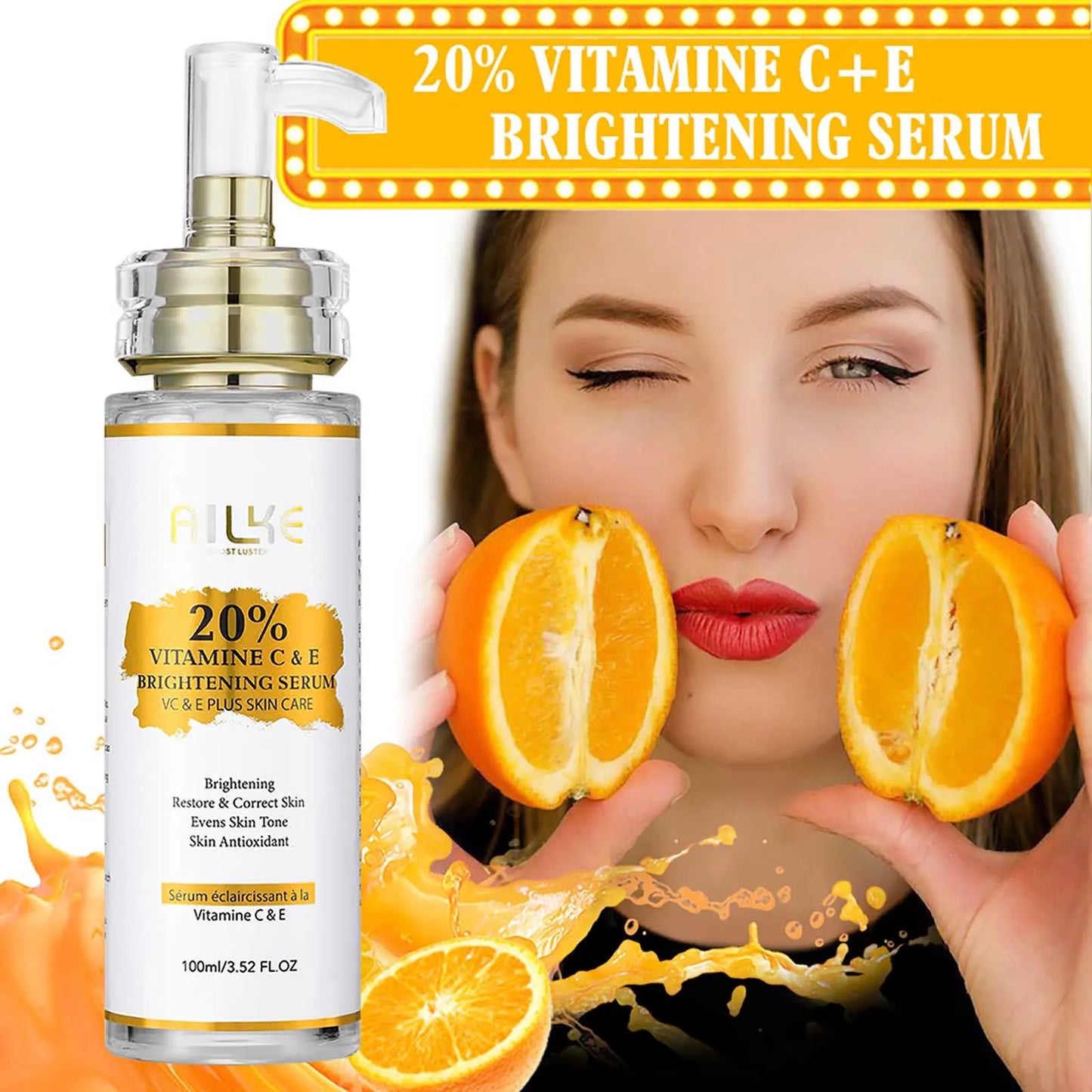 Vitamin C Skin Care Kit, With Lightening Body Lotion, Even Skin Tone Cream, Whitening Serum, Brightening Soap