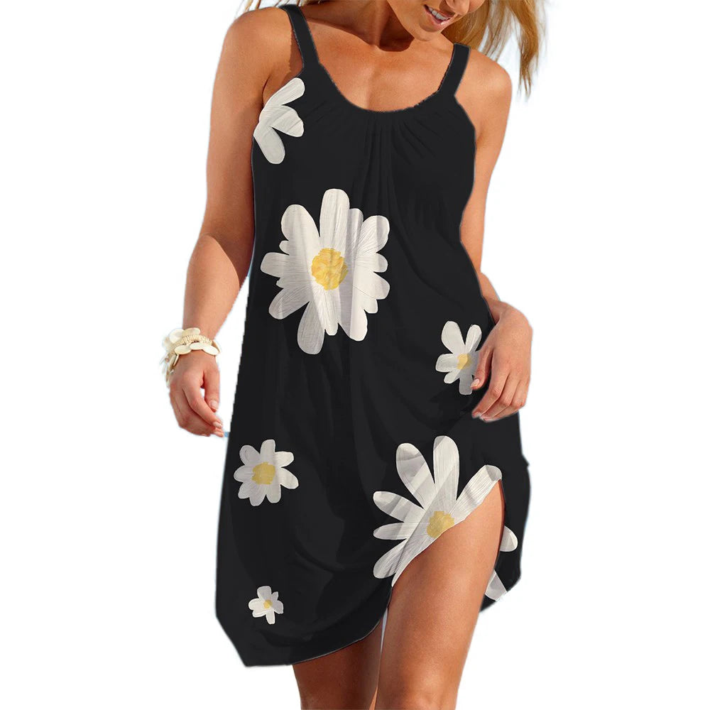 Ethnic Style Women's Slip Dress Bohemian Beach Skirt Summer Woman Casual Clothing Daily Wear Loose Dresses Lady Cool