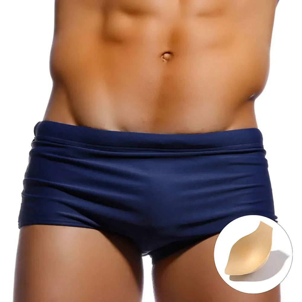Sexy Swimming Trunks Mens Swim Boxer Briefs Swimwear Young Man Swimsuit Beach Wear Surfing Bathing Suit Shorts