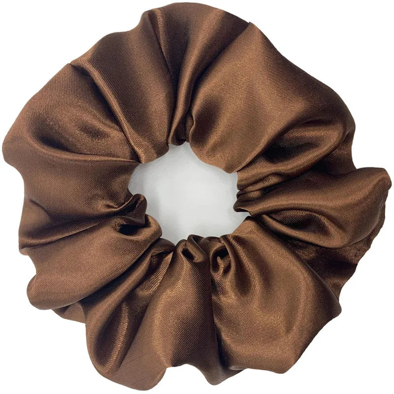 Fashion Oversized Silk Scrunchies for Women Chiffon Elastic Hair Ties Ponytail Holder Headwear
