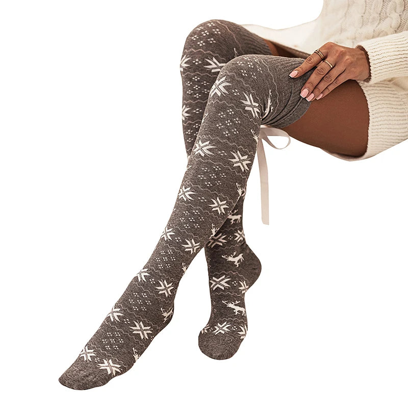 Cable Knit Over the Knee Socks for Winter Cozy Thigh High Stockings with Pom Pom Trim and Faux Fur Cuff