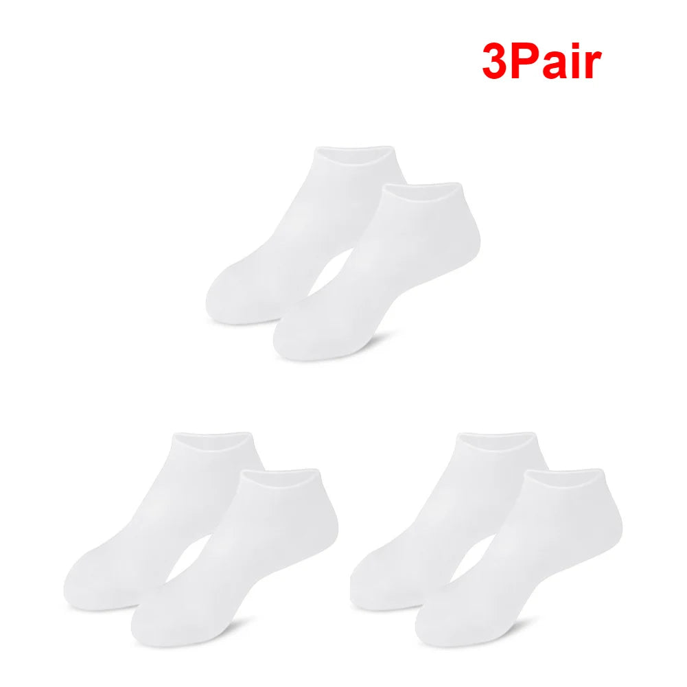 1-5 Pair Silicone Moisturizing Foot Socks for Dry Cracked Feet