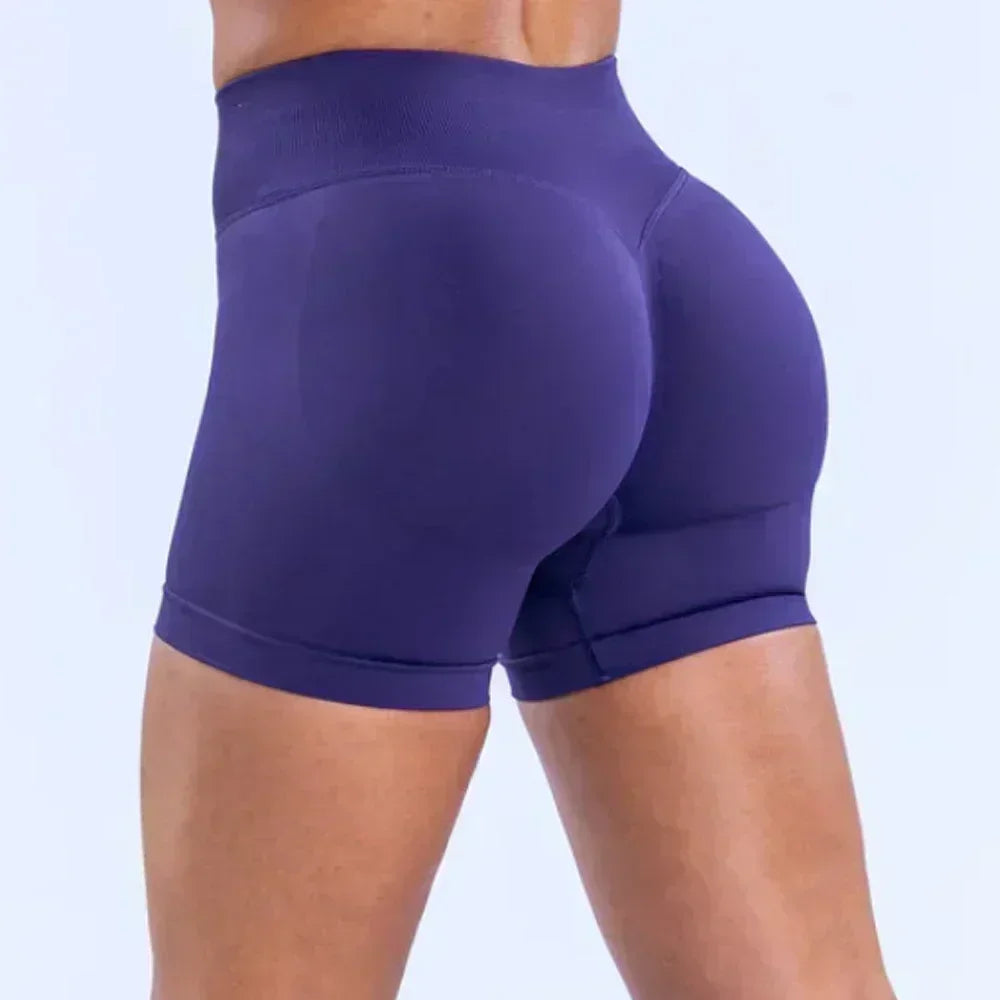 Impact Shorts 4.5 With Logo Low Ribbed Band Yoga Shorts Seamless  Workout Gym Shorts Running Shorts