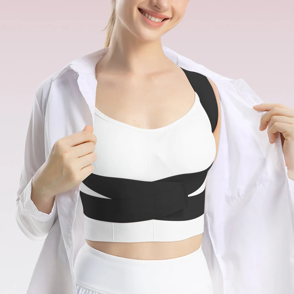 Adjustable Posture Corrector Brace for Women Back Straightener Invisible Adjustable Upper Back Brace for Lumbar Shoulder Spine