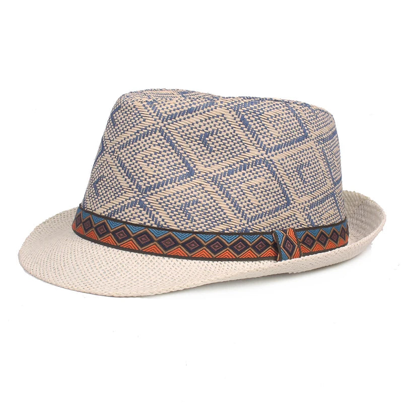 Unisex Wide Brim Straw Sun Hat with Breathable Mesh Design and Stylish Western Flair for Beach Vacation