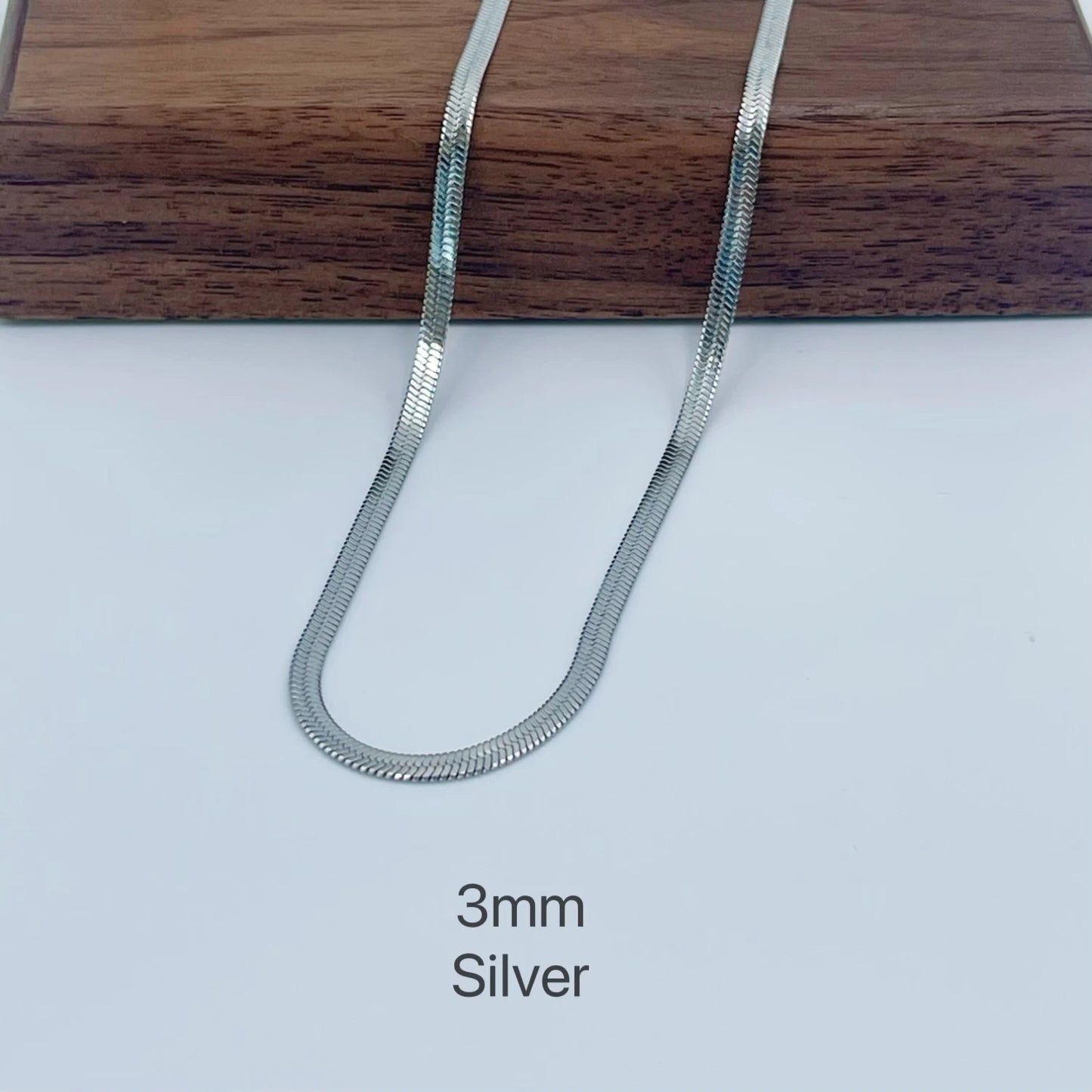 Minimalist Unisex Snake Chain Necklace Choker Stainless Steel Herringbone Gold Color Fashion Jewelry Gift For Women and Men