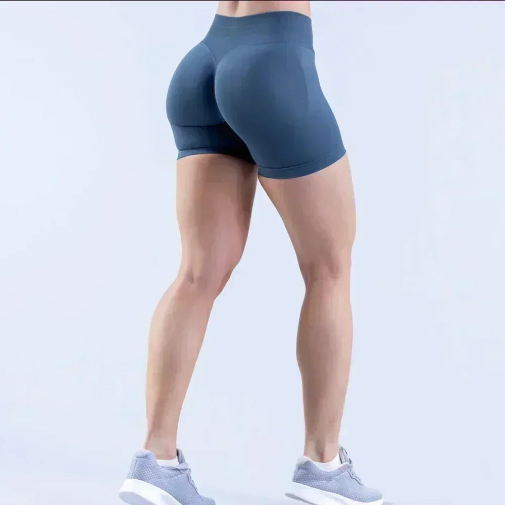 Impact Shorts 4.5 With Logo Low Ribbed Band Yoga Shorts Seamless  Workout Gym Shorts Running Shorts