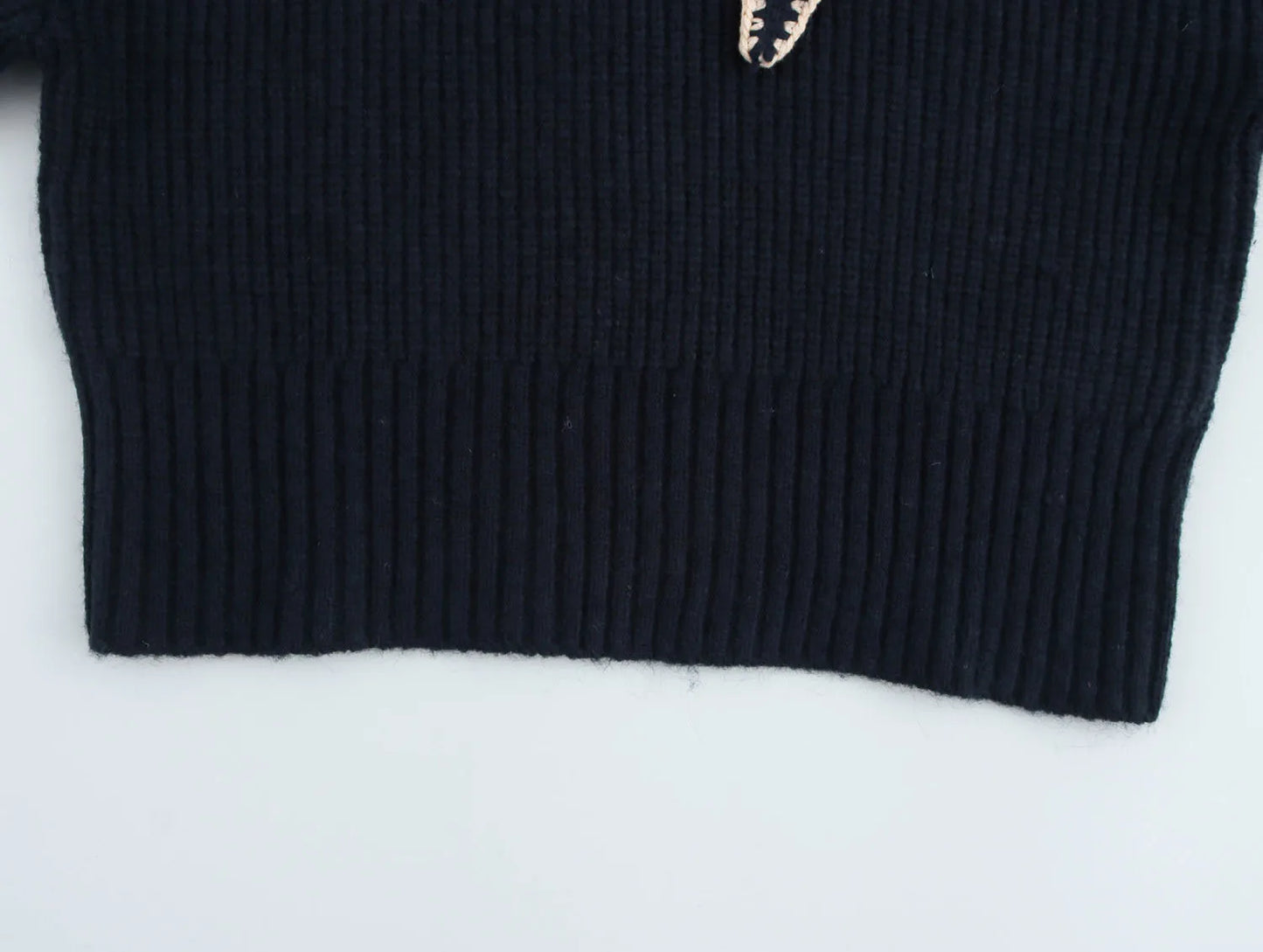 Winter Clothes Women Pullovers Sweet Bow Decoration Color Matching Long Sleeve Sweater