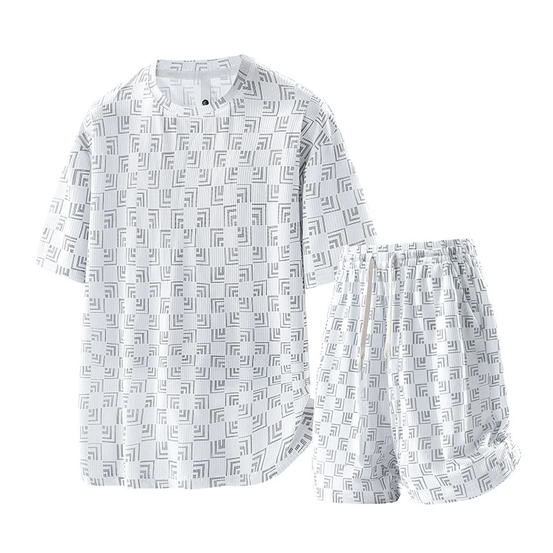 Plus Size 8xl Summer Men's Tracksuits Sets Fashion Casual Quick Dry T-Shirts Shorts Suits Male Oversize 7xl 6xl Sportswear