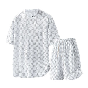 Plus Size 8xl Summer Men's Tracksuits Sets Fashion Casual Quick Dry T-Shirts Shorts Suits Male Oversize 7xl 6xl Sportswear