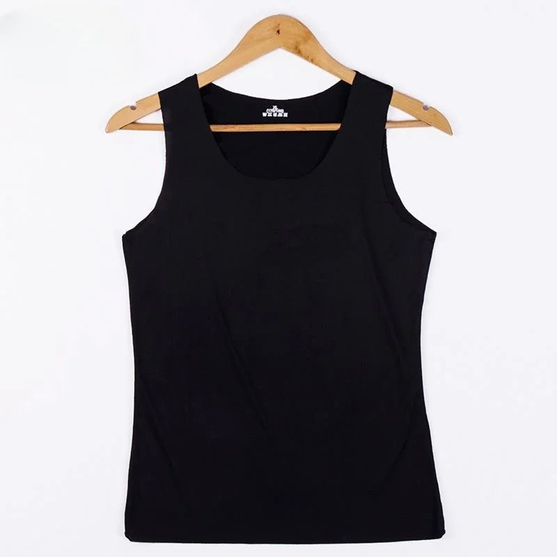Women Summer Tight fit No trace Tanks Cami Vest Fashion Casual Sleeveless Ladies Street Tanks Tops Tees Bra