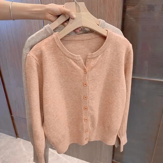Fashion Women's Thin Fleece Knit Loose Short Cashmere Sweater Round Neck, Warm  Casual Female Sweater Top Cloting