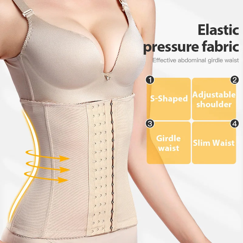 Beige Waist Trainer Belt – Women’s Body Shaper, Tummy Control, 6XL
