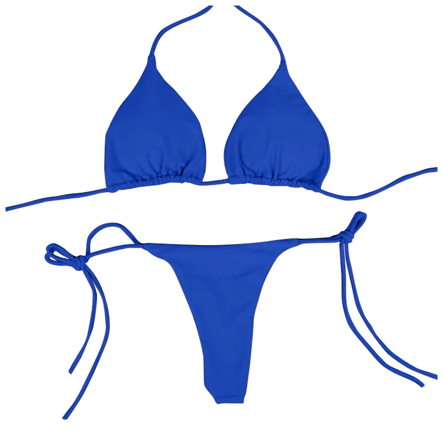 Sexy Women Bikini Side Tie Swimsuit T--back Low Rise Thong Bandage Style Brazilian Swimwear Soft