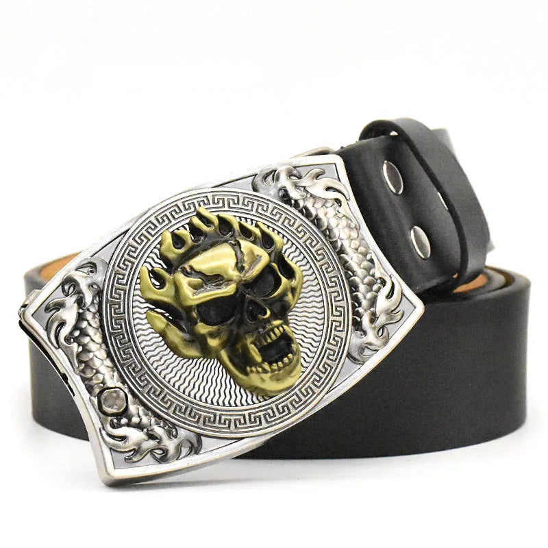 Metal West Cowboy Belt Buckle With Knife  Jeans Accessories Fit 3.8CM-4CM