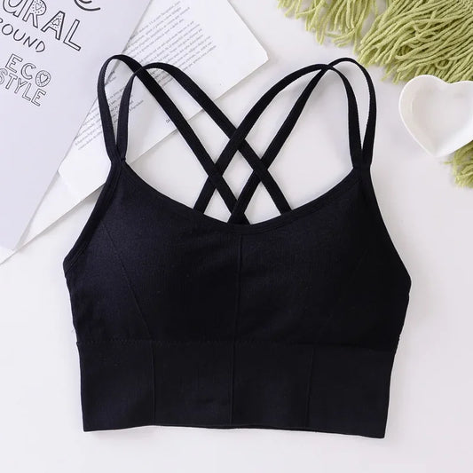 Sports Bra Fitness Top Seamless Running Yoga Gym Crop Top Push Up Sport Bra