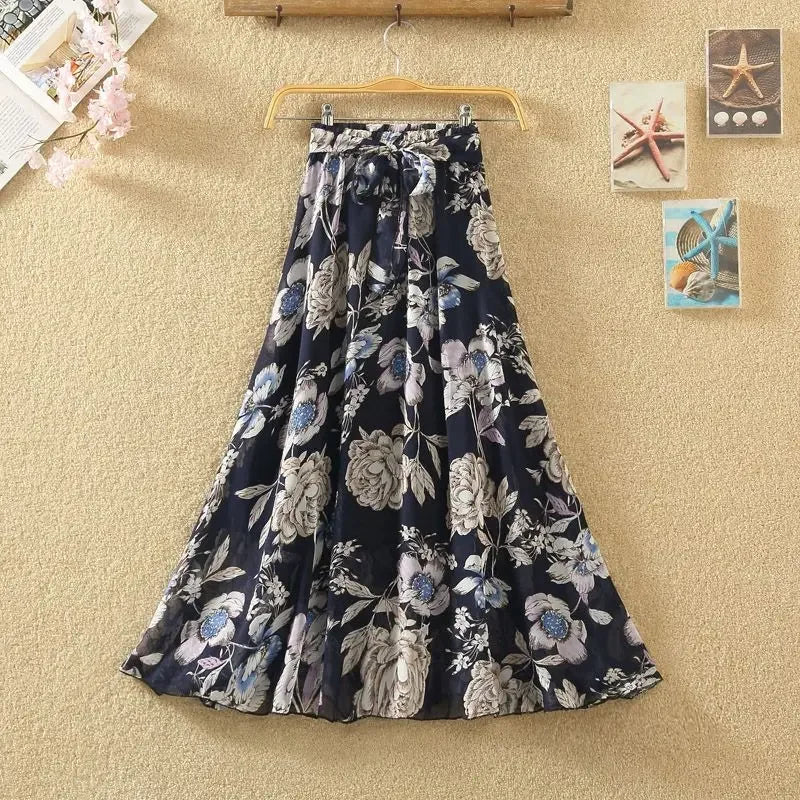 A Line High Waist Skirt Casual  Vintage