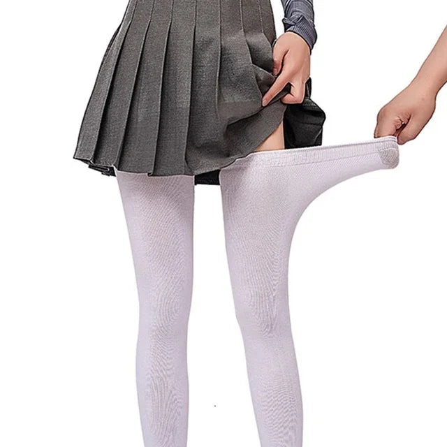 Cotton Thigh High Socks Super Elastic Stockings  Over-knee Extra Long Socks