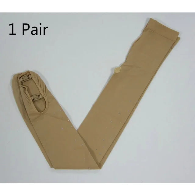 "10PCS Rhinestone Figure Skating Pants Pantyhose Gymnastics Leotard