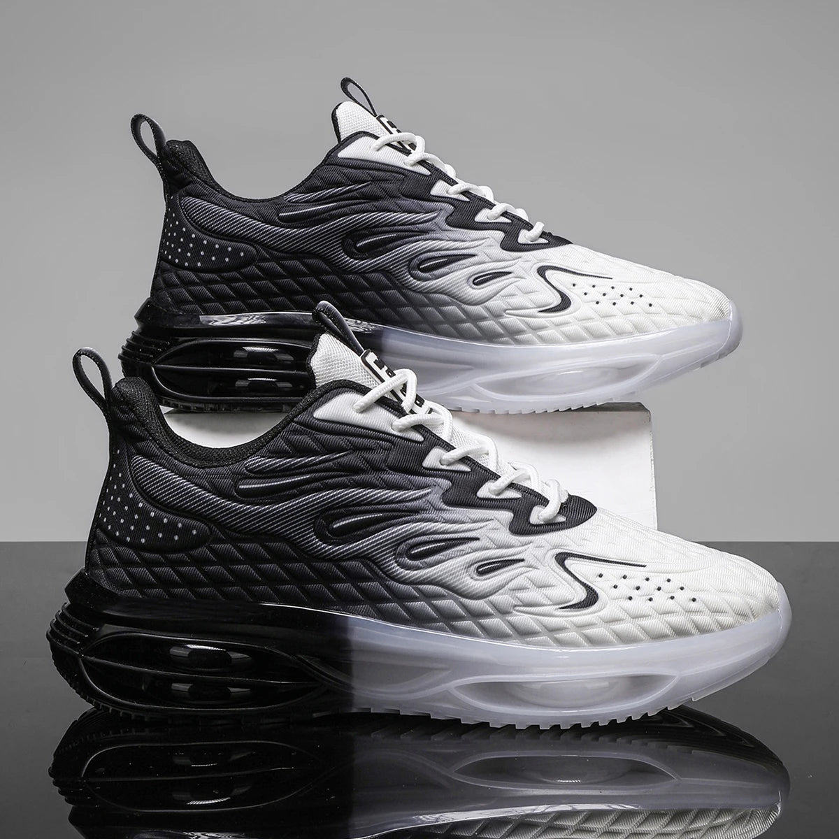 Women's running shoes, lightweight mesh fabric, breathable and comfortable flat soft tennis shoes, air cushioned sports shoes