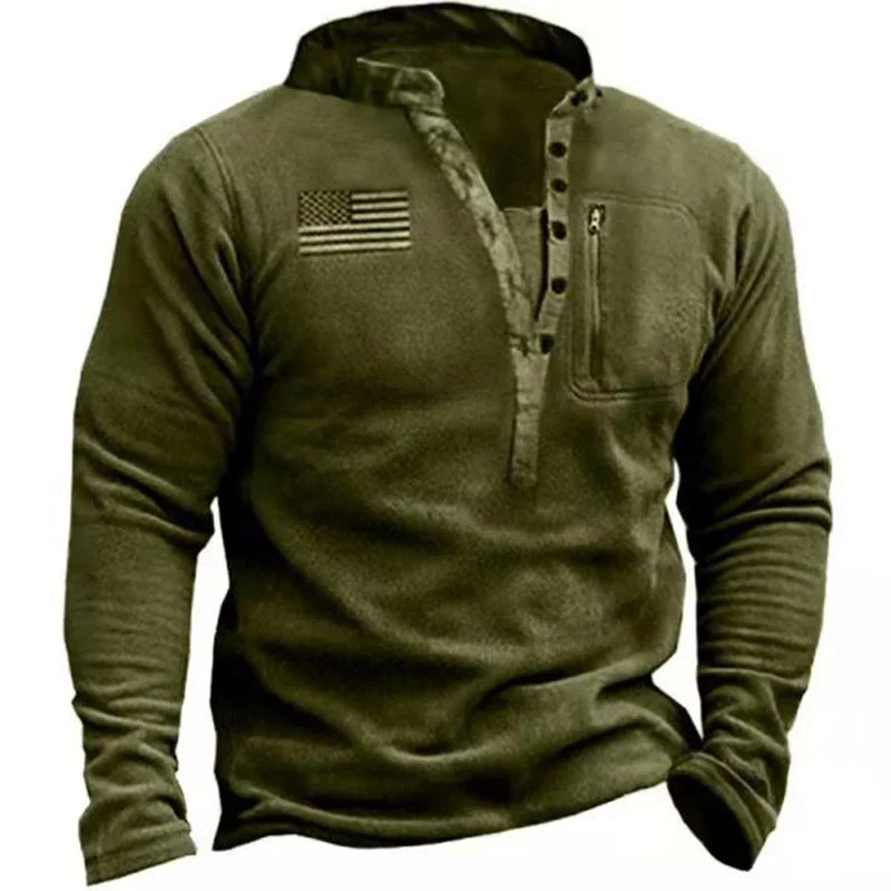 Outdoor Warm Breathable Tactics Fleece Jacket US Zipper Pullover Thermal Hiking Sweater