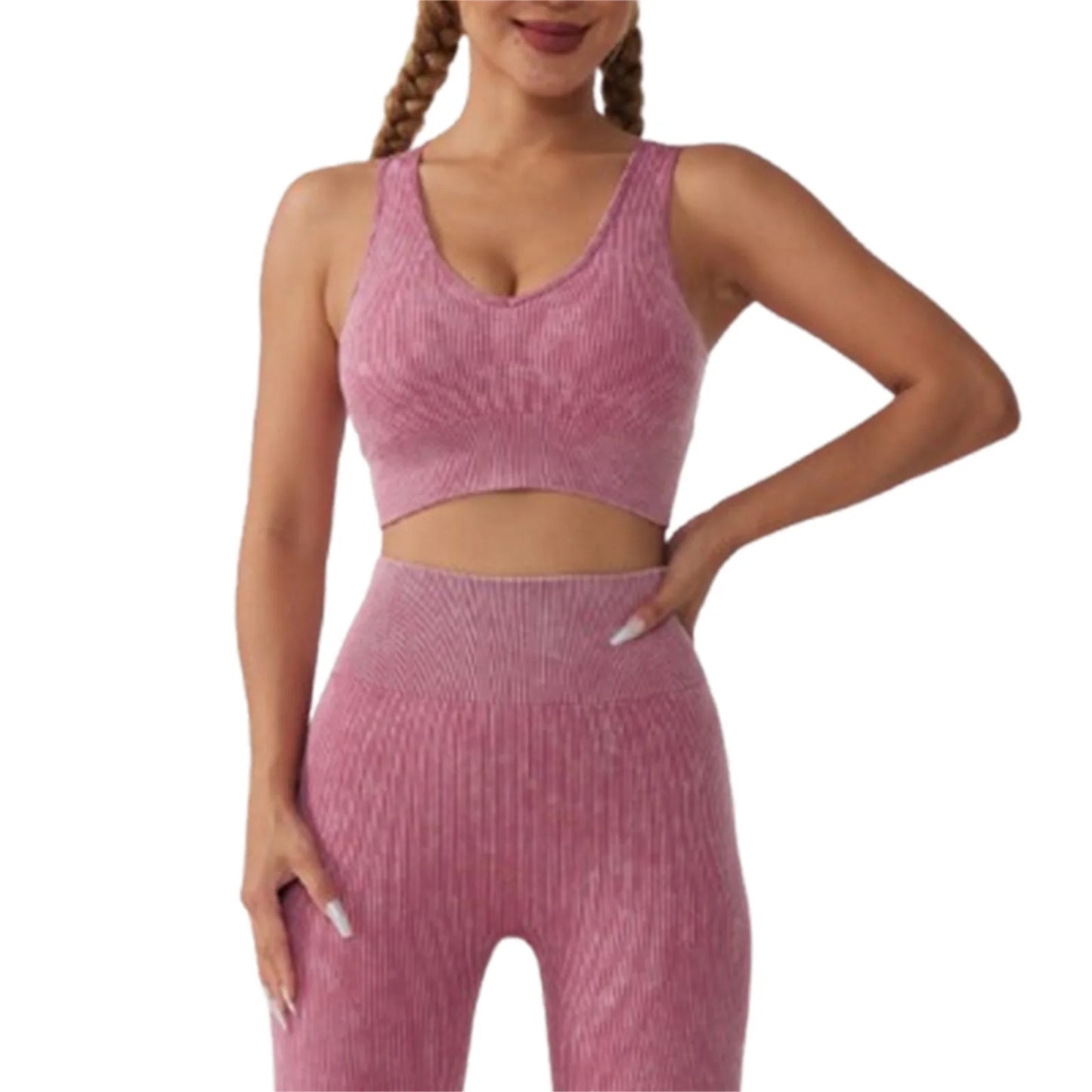 High Impact Racerback Sports Bra Breathable Quick Dry Athletic Yoga Bra