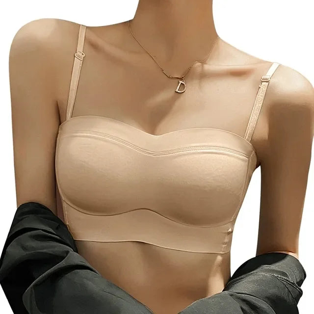 Sexy Bandeau Bra Strapless Seamless Push Up Bralette Wireless Bra