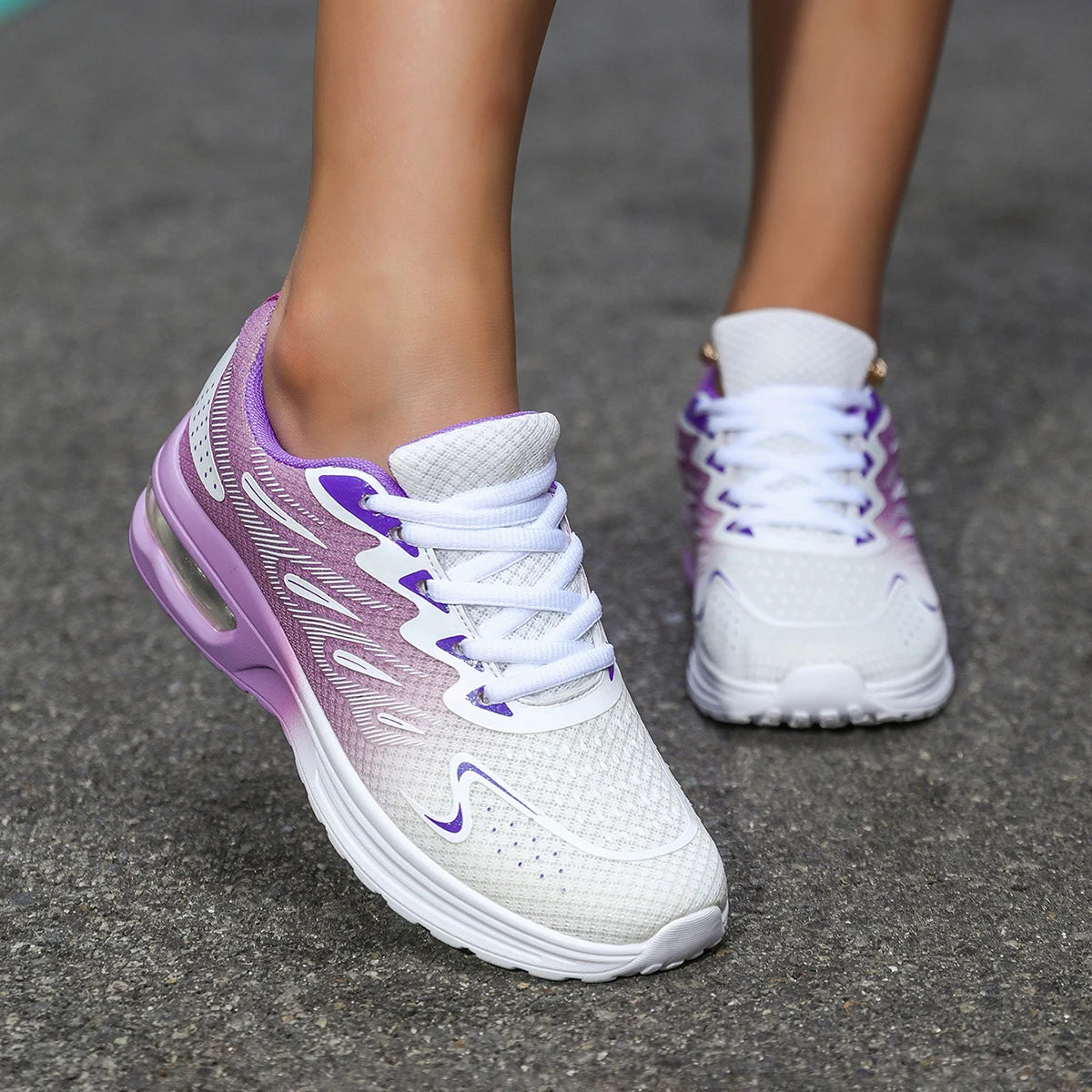 Women's sports shoes, outdoor jogging walking shoes, lightweight casual tennis sports shoes, air cushion running shoes