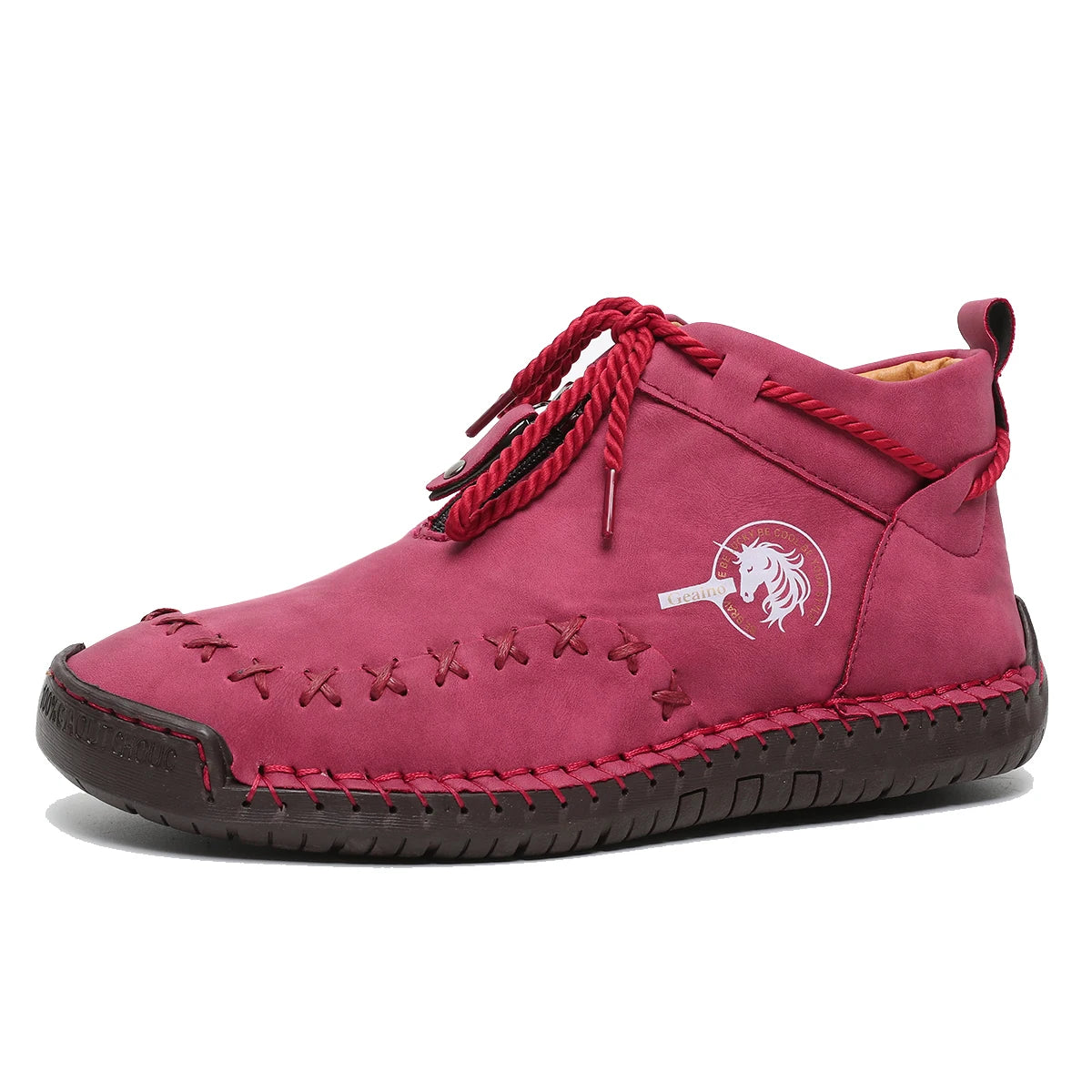 Western Chic Handmade Ankle Boots - Premium Hand-Stitched, Soft Leather, Casual Outdoor Shoes