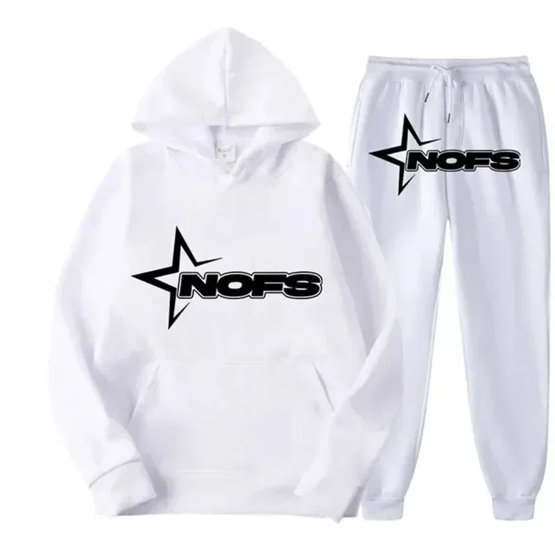 men and women of the same fashion trend hoodie casual two-piece suit jacket pants fashion brand printing logo size S-3XL