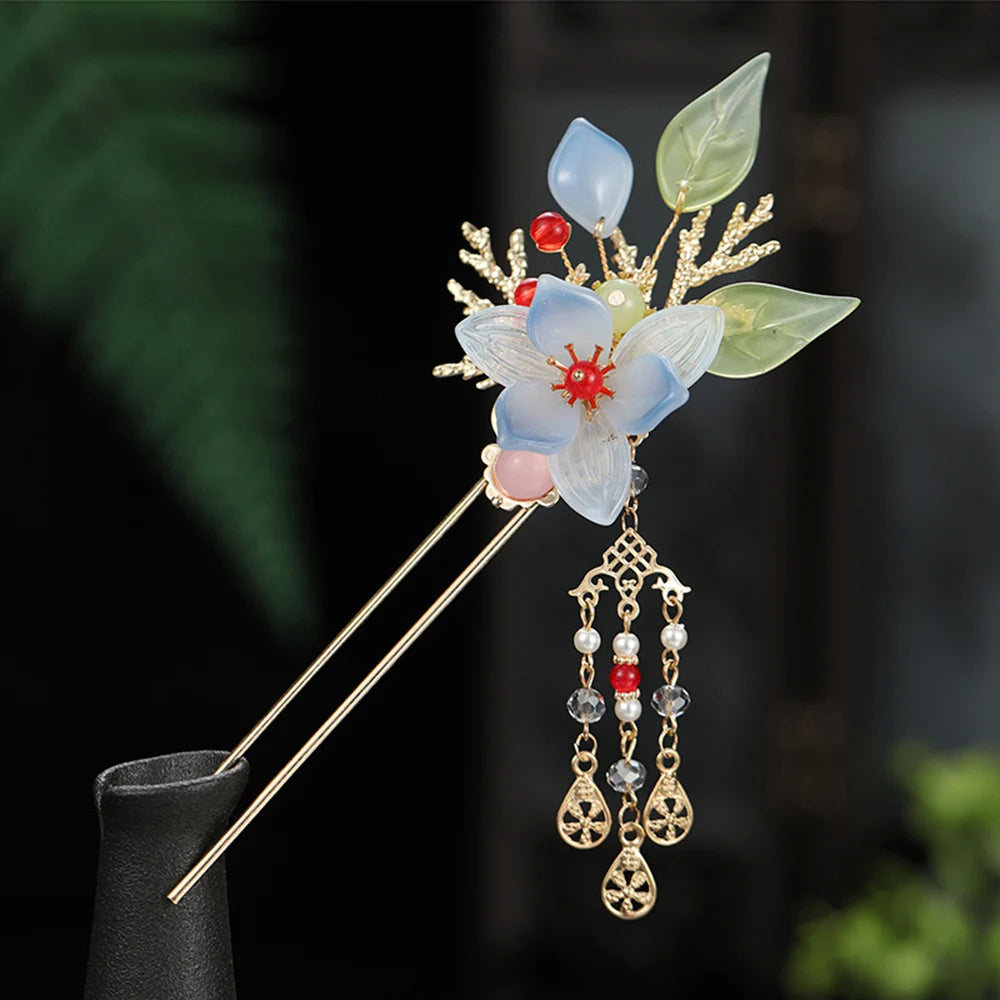 Pearl Rhinestone Flower Hairpins Hair Accessories Pearl Hairpins Flower Hair Pins Hair Ornaments Hair Stick