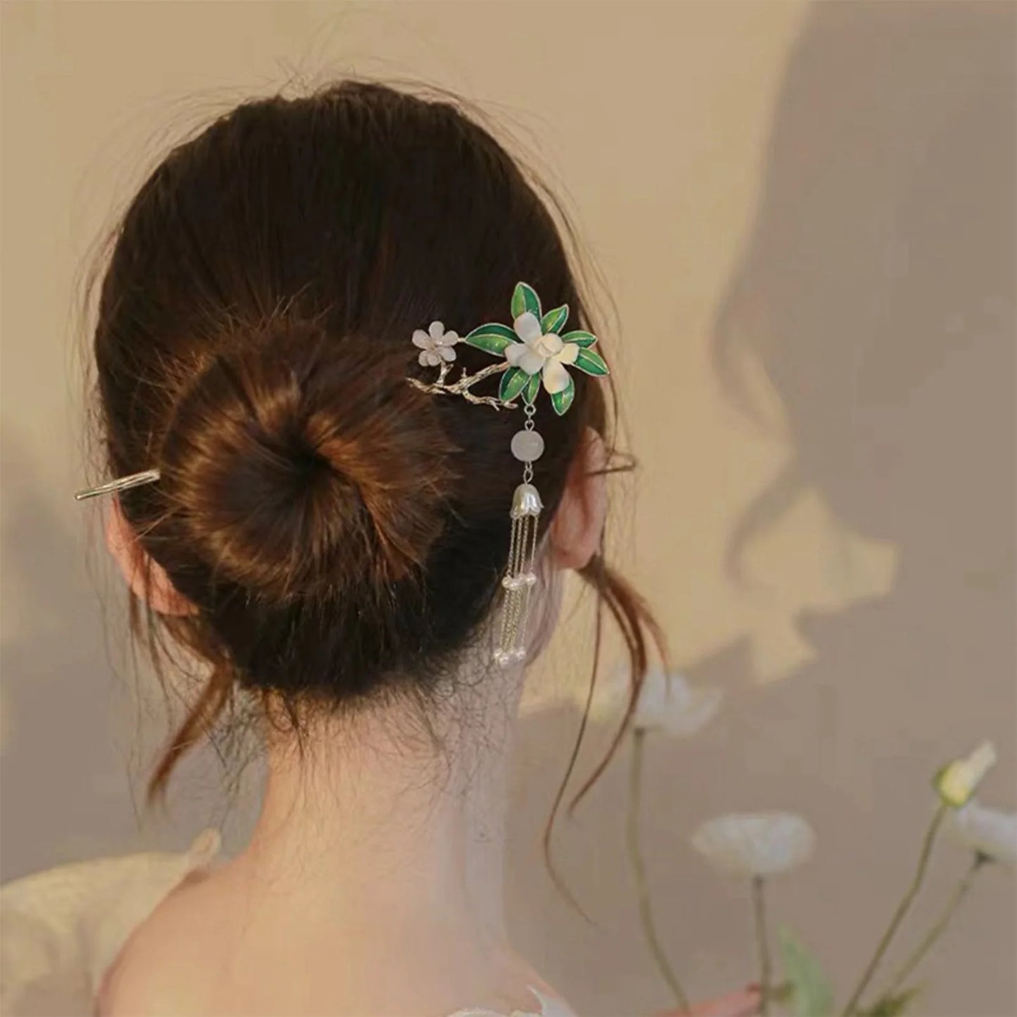 Pearl Rhinestone Flower Hairpins Hair Accessories Pearl Hairpins Flower Hair Pins Hair Ornaments Hair Stick
