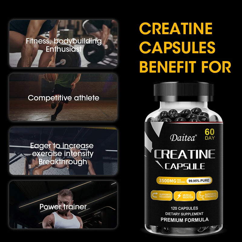 Muscle Mass Supplement - Capsules / Muscle Growth, Natural Performance and Endurance