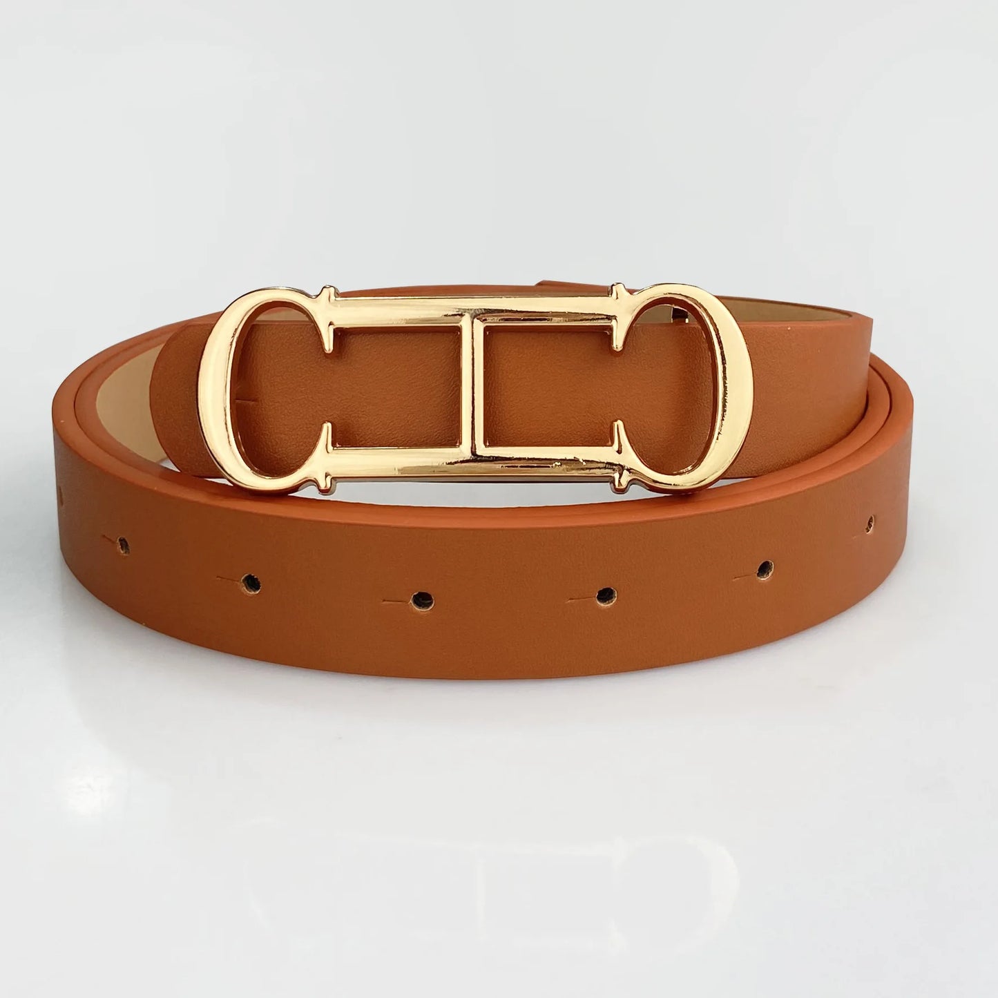 Luxury Brand Pu Leather Belt For  Women Designer Alloy Buckle Waist Strap Female Jeans Trouser Dress Waistband