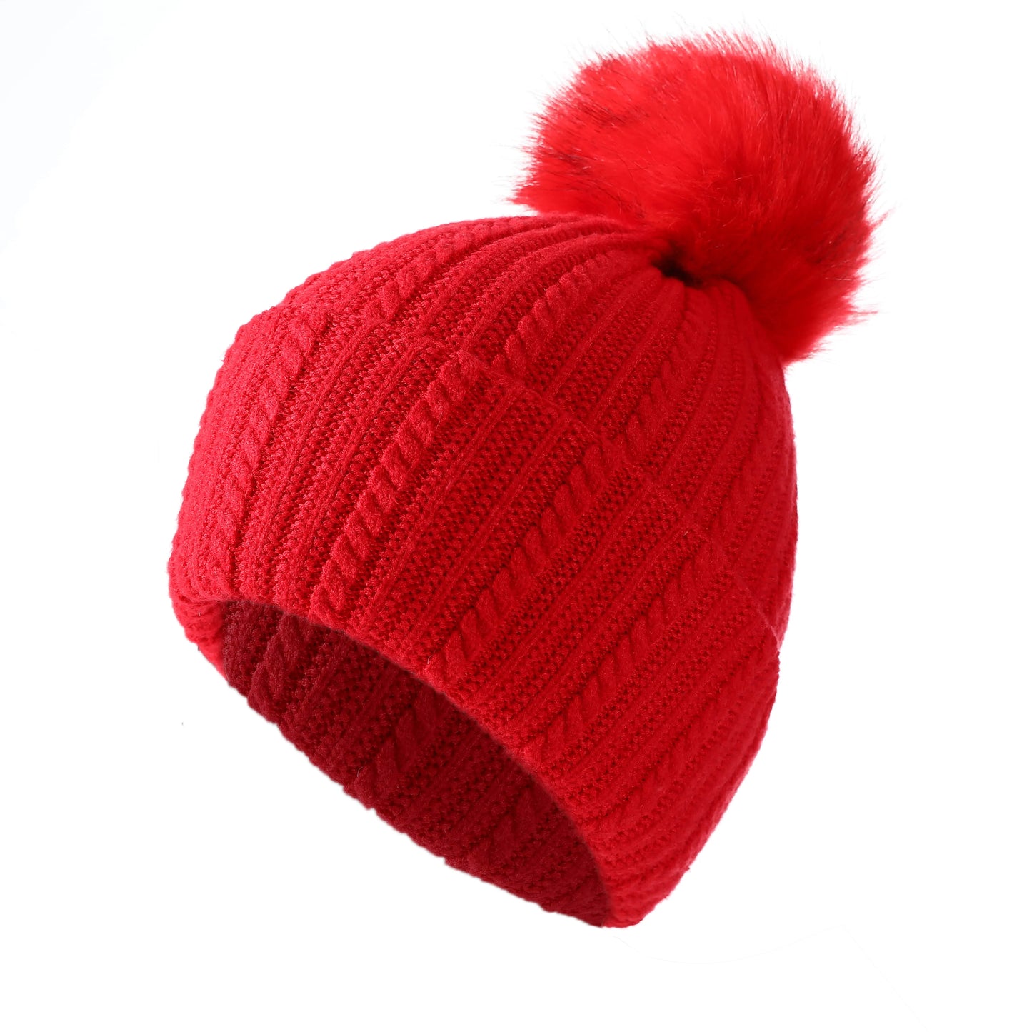Beanie Hats One Piece Fleece Lined Knit