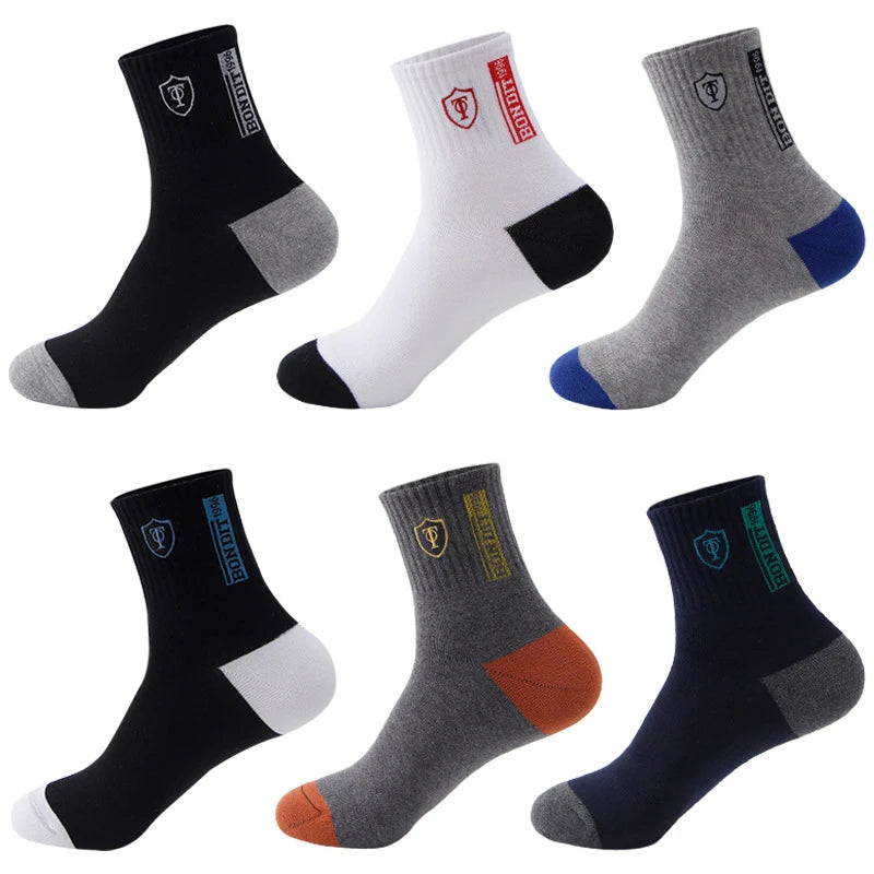 5 Pairs  Mens Sports Socks Summer Leisure Sweat Absorbent Comfortable Thin Breathable Basketball