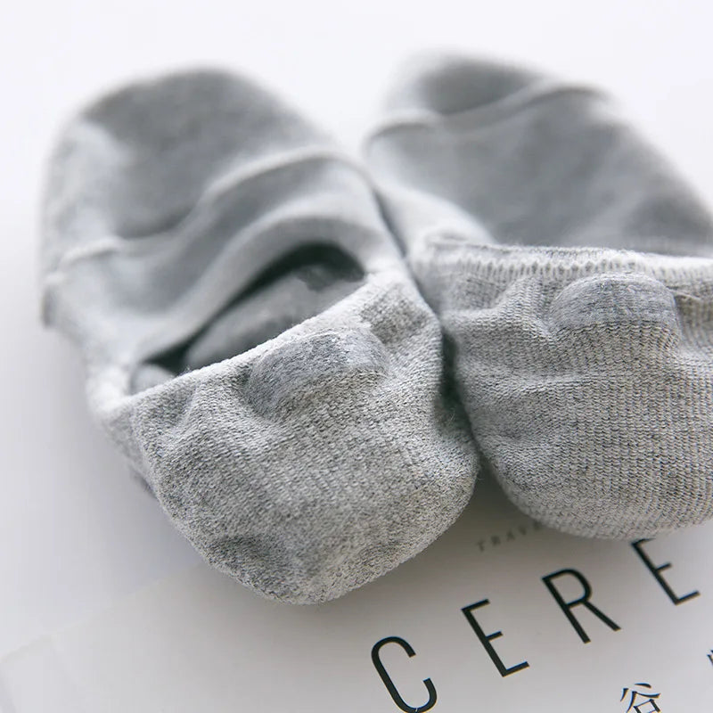 5Pair / Lot Fashion Happy Men Boat Socks Summer Autumn Non-slip Silicone Invisible Cotton Socks Male Ankle Sock Slippers