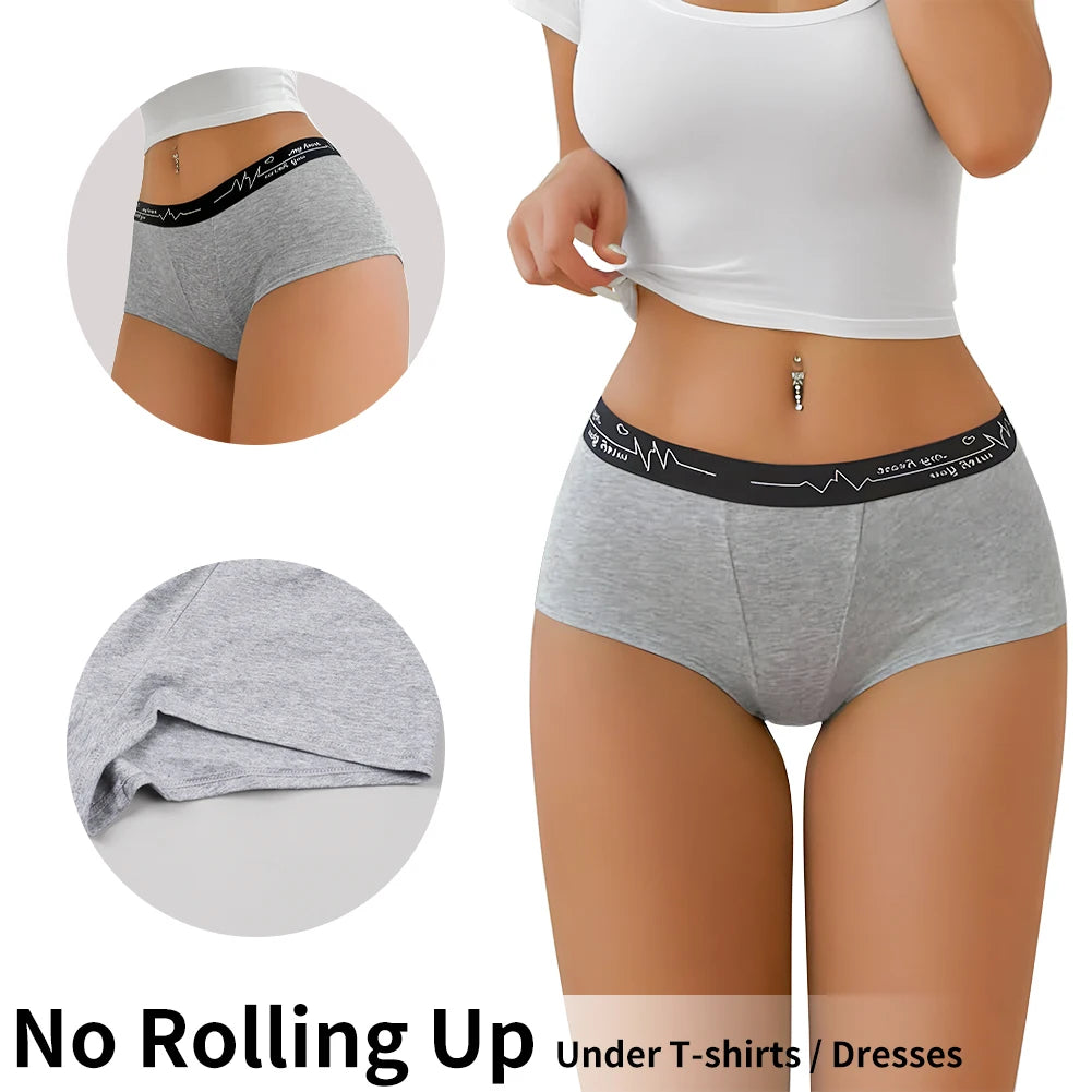 6 Pcs Cotton Boyshort Underwear  Cute Boxer Briefs Panties