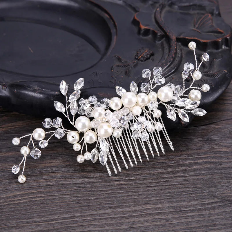 Comb Head Jewelry Bride Hair Clips Headpiece Crystal Women Bridal Hair Accessories Women Hair Ornaments