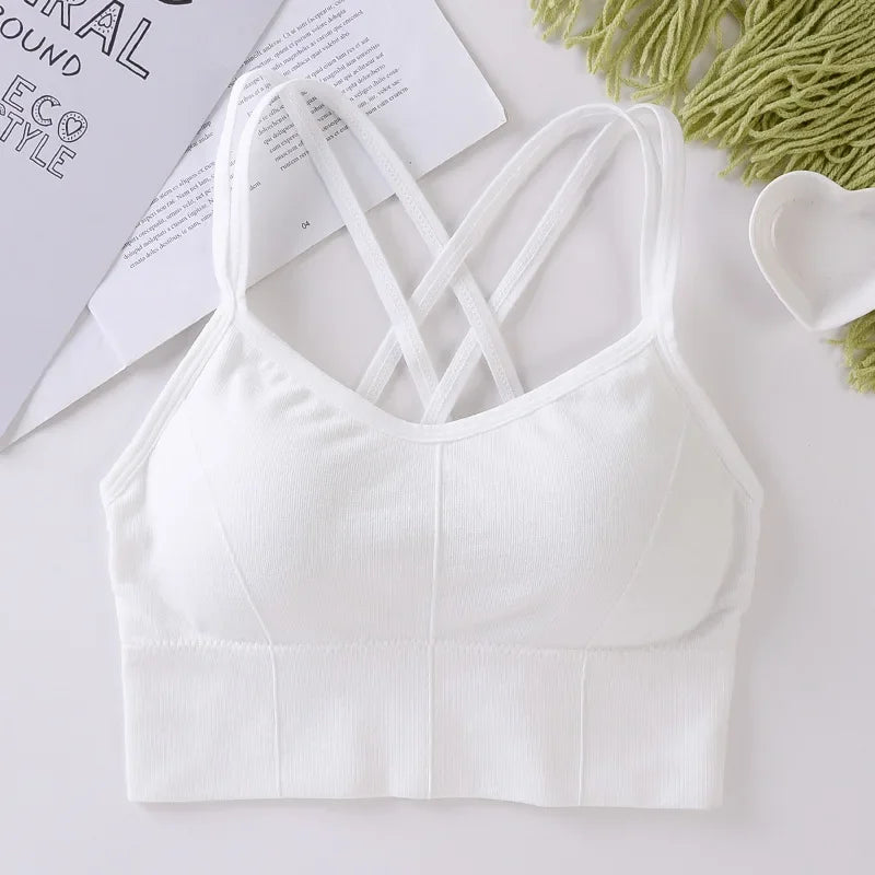 Sports Bra Fitness Top Seamless Running Yoga Gym Crop Top Push Up Sport Bra