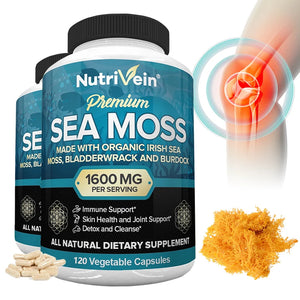 Vegetarian Organic Sea Moss Supports Immune System, Joint Health Intestinal Cleansing Detoxification & Cleansing Skin Supplement