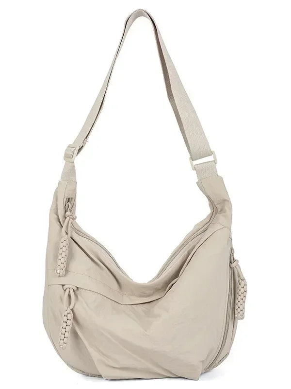Trendy Women's Soft Cloth Shoulder Bag Solid Color Casual Style Big Handbags Crossbody Bags for Women Shoulder Hobos Bag