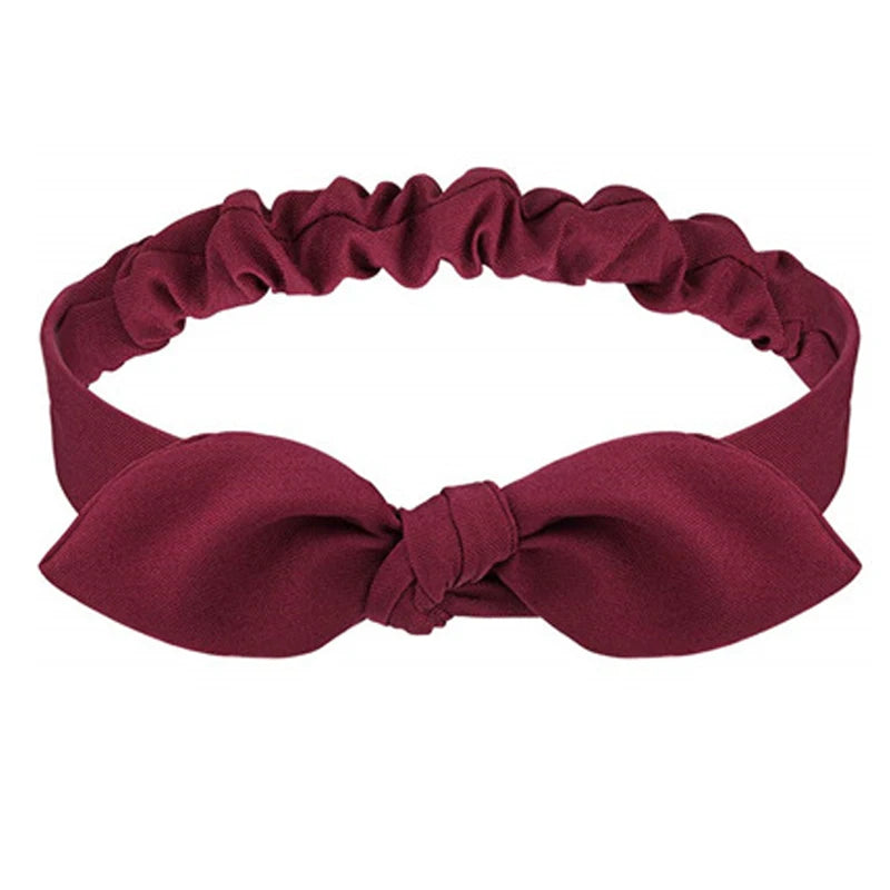 Boho Women Soft Solid Print Headbands Vintage Cross Knot Elastic Hairbands Turban Bandanas Hair Bands Hair Accessories