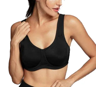 Double Layer Max Control High Impact Sports Bra Non Padded Underwire Active Bra
