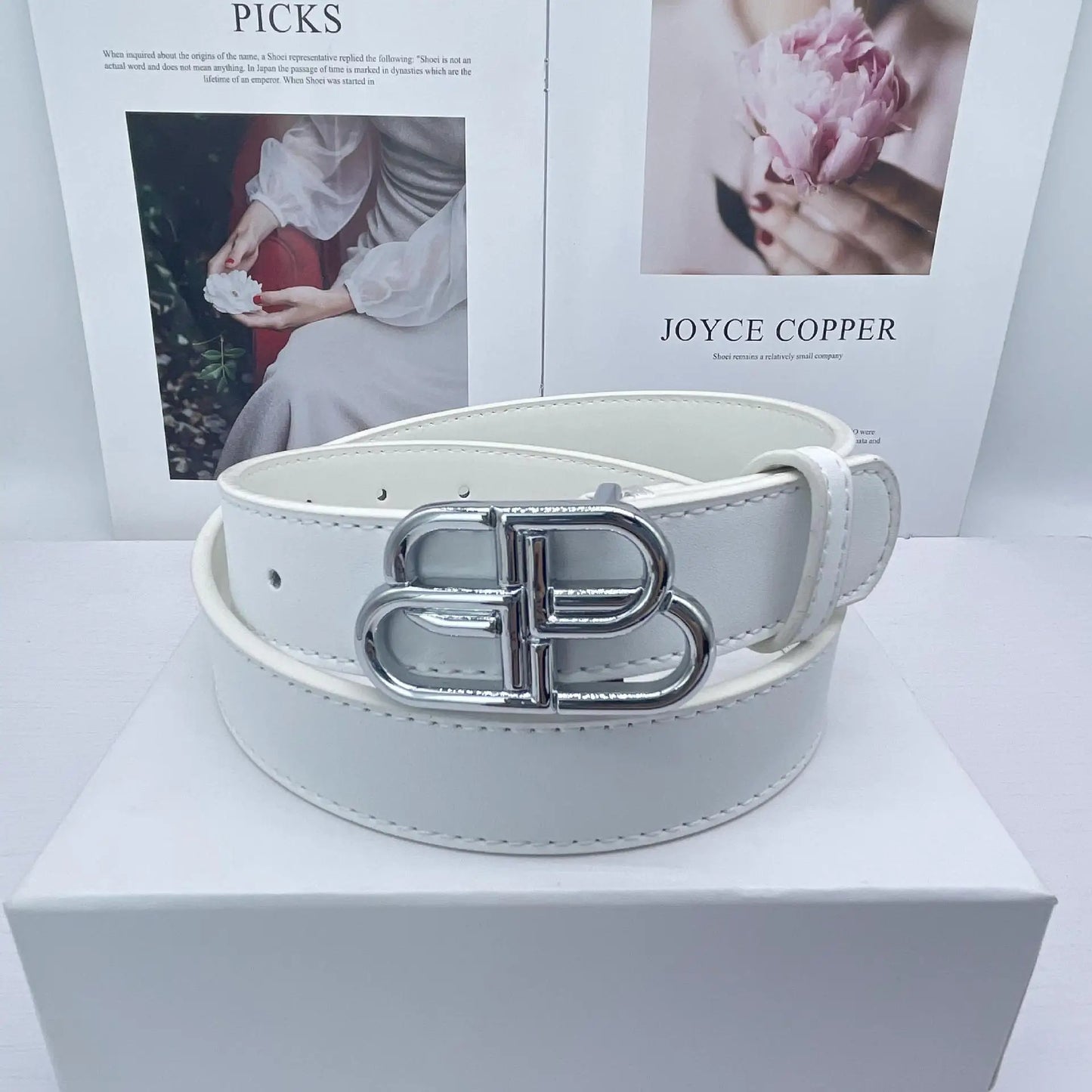 Classic Double B Letter Belt Unisex Trend Versatile Premium American Retro