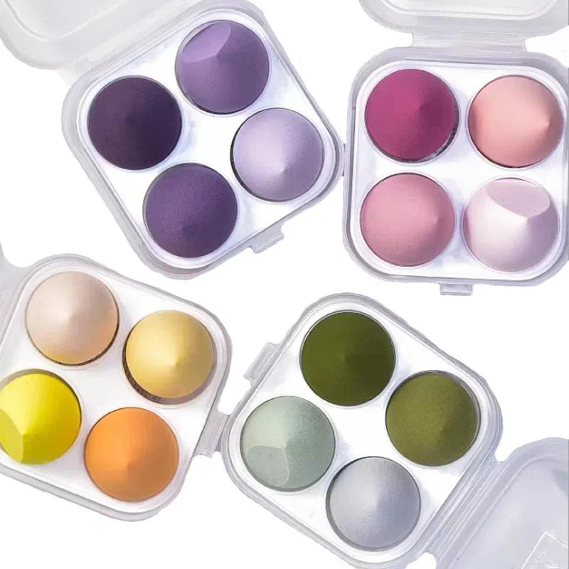 4Pcs Colorful Make Up Blender Sponge Set Soft Natural Cosmetic Puff
