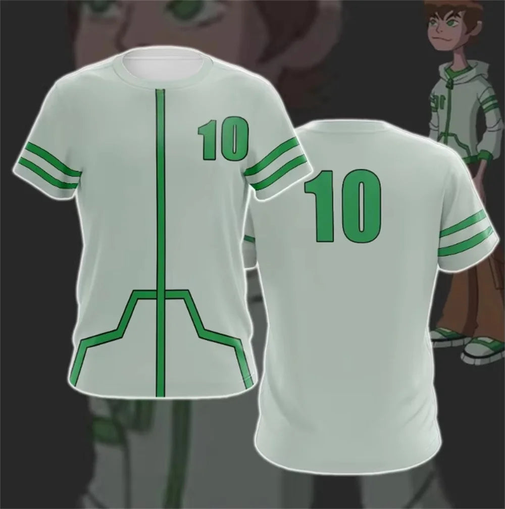 Anime Ben 10 Alien Force Tennyson Printed T-shirts for Women Men Short Sleeve Men's T Shirt Casual Sports Tops Tees