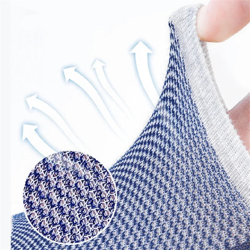 5 Pairs/pack Man  Style Mesh Breathable Short Socks Male Sweat-absorbent Silicone Cotton Socks Men's Invisible Socks