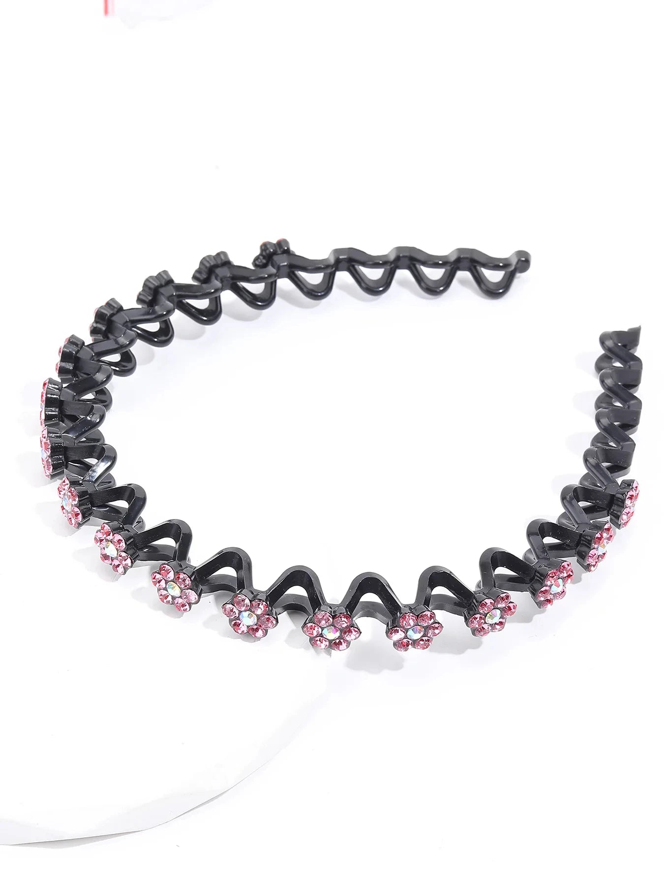 Non-slip Rhinestone Headbands Solid Wave Hairbands for Women Bezel Fashion Hair Hoop Ladies Boutique Hair Accessories